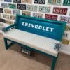 Custom Teal Chevrolet Bench