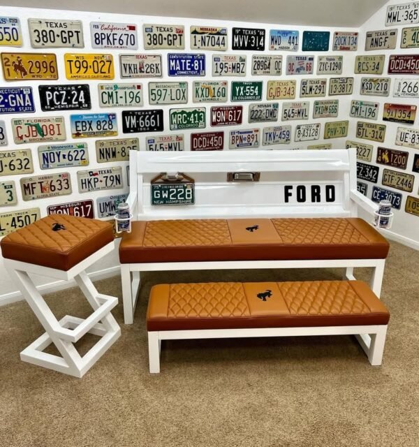 Custom White & Brown Ford Heritage Tailgate Complete Set