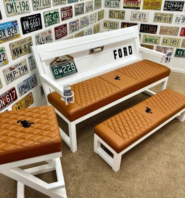 Custom White & Brown Ford Heritage Tailgate Complete Set