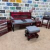 Custom Red Chevrolet Furniture Set – Bench, Stools, Console & Tables