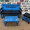 Custom Blue & Black Chevrolet Bench / Stool / Table