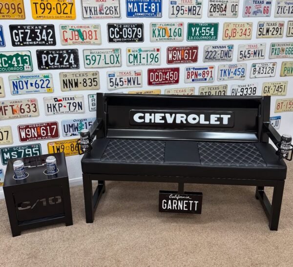 Custom Black Chevrolet Bench & Table