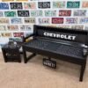 Custom Black Chevrolet Bench & Table