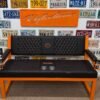Custom Orange & Black Harley Davidson Bench & Stools