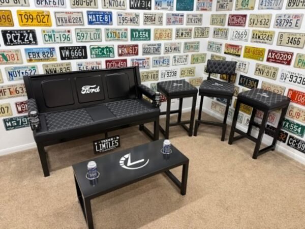 Custom Black Ford Bench