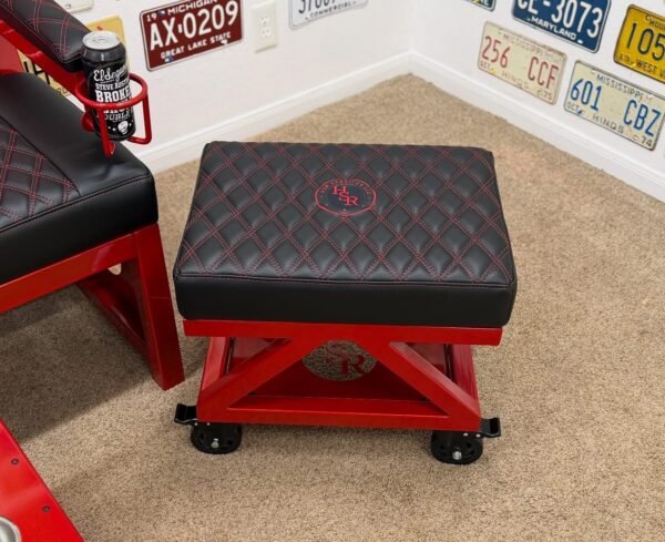 Custom Red Ford HSR Bench Set with Table & Stool