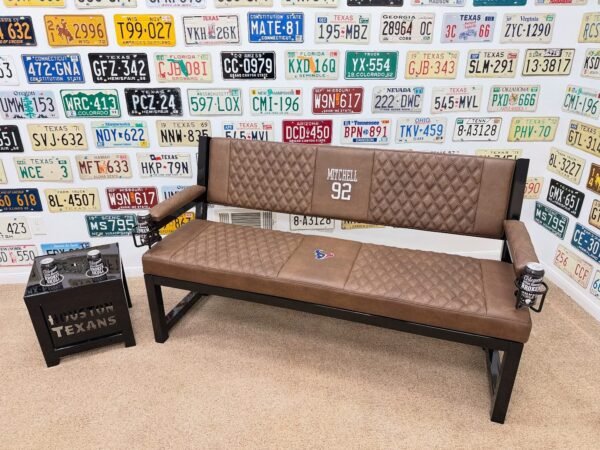 Custom Brown Houston Texans Bench & Table Set