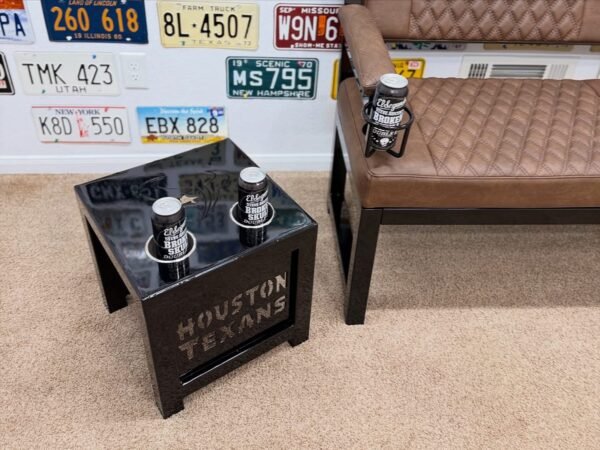 Custom Brown Houston Texans Bench & Table Set