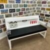 Custom White & Black Ford Bench