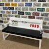 Custom White & Black Ford Bench