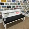 Custom White & Black Ford Bench