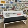 Custom White & Black Ford Bench