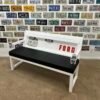 Custom White & Black Ford Bench