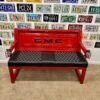 Custom Red & Black GMC Bench