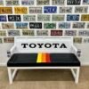 Custom Toyota White & Black Bench