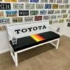 Custom Toyota White & Black Bench