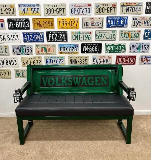 Custom VOLKSWAGEN Green & Black Bench
