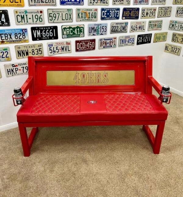 Custom 49ERS Red Bench