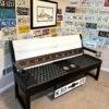 Custom Chevrolet White & Black/Brown Bench