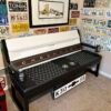 Custom Chevrolet White & Black/Brown Bench