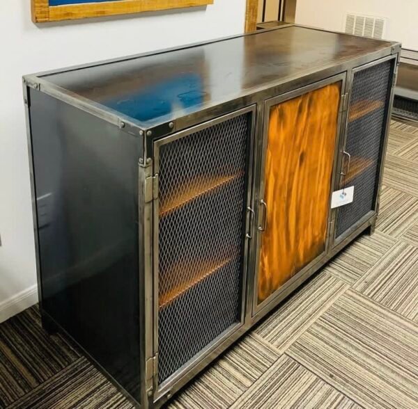 Custom Metal TV Stand & Storage Cabinet