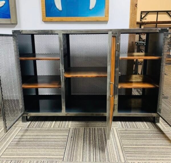 Custom Metal TV Stand & Storage Cabinet