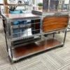Custom Metal Console Table with Integrated Cooler Flask