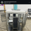 Custom Steel Table with Storage Cabinet