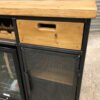Custom Metal Home Bar / Wine Cabinet with Mini Wine Fridge