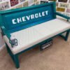 Custom Teal Chevrolet Bench