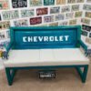 Custom Teal Chevrolet Bench