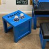 Custom Blue GMC Bench Set – Bench, Stool & Side Table (Full Set)