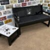 Custom Black "Big Black Stables" Bench & Table Set