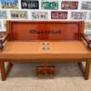 New Project (86) (1) Custom Orange Chevrolet Bench with Quilted Seat