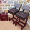 Custom Red Corvette Furniture Set – Bench, Stools, Console & Tables