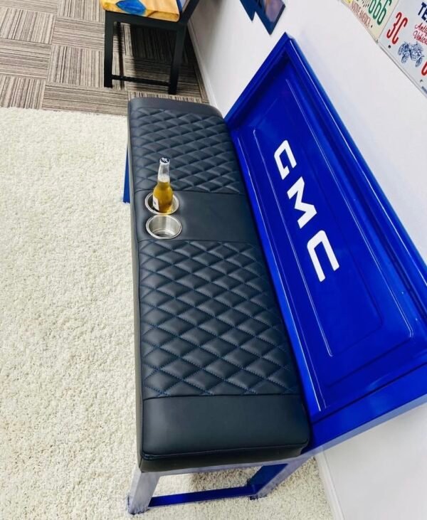 Custom Blue & Black GMC Bench