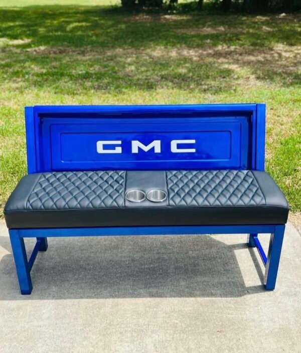Custom Blue & Black GMC Bench
