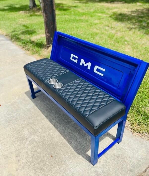 Custom Blue & Black GMC Bench