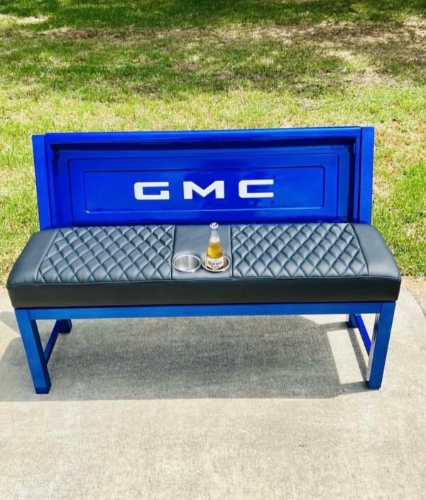 Custom Blue & Black GMC Bench