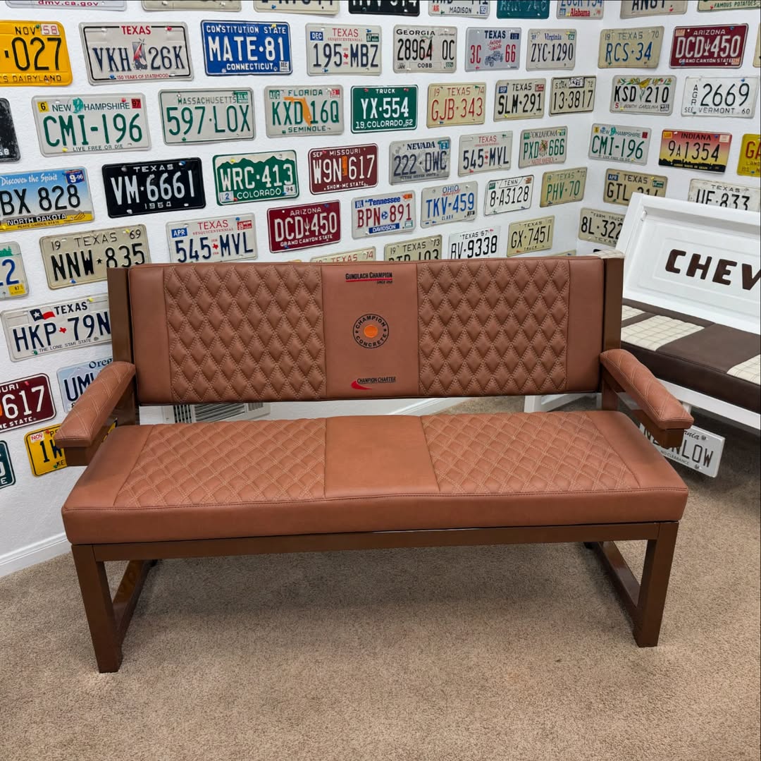 Custom Premium Brown “Champion Concrete” Bench - Image 4