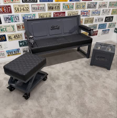 Custom Dark Grey Ford Bench Set - Image 3
