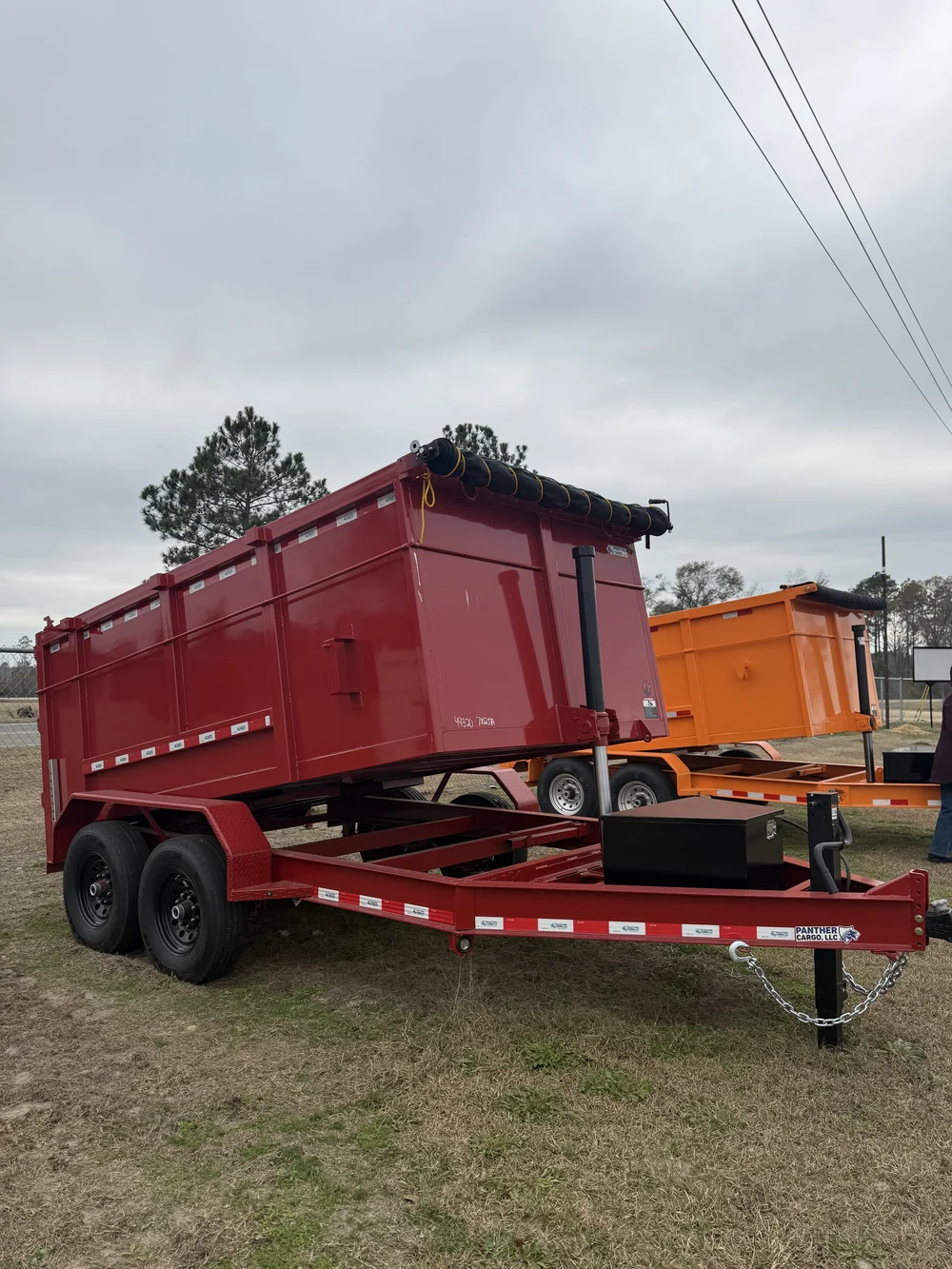2026 7×12 Tandem Axle 16K Red Dump Trailer