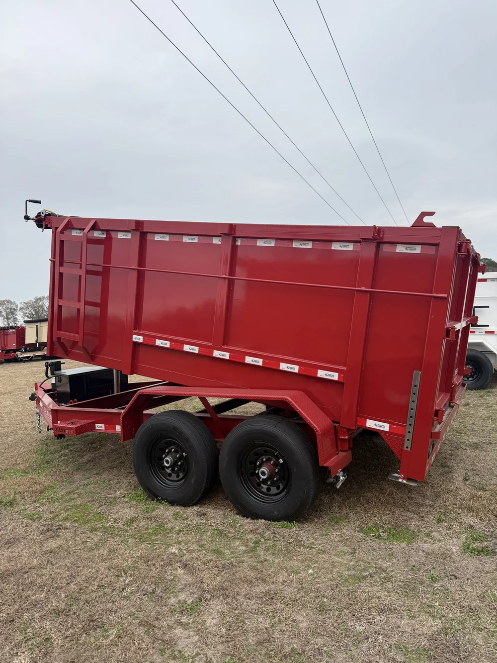2026 7×12 Tandem Axle 16K Red Dump Trailer - Image 10