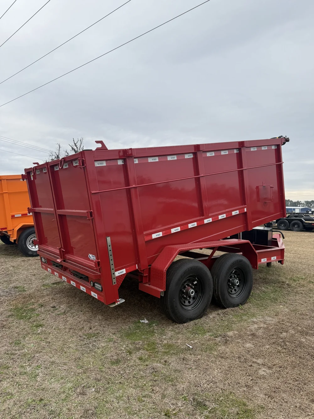 2026 7×12 Tandem Axle 16K Red Dump Trailer - Image 8