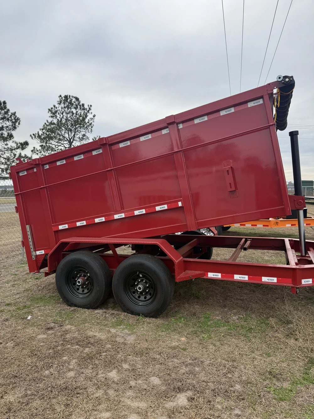 2026 7×12 Tandem Axle 16K Red Dump Trailer - Image 7