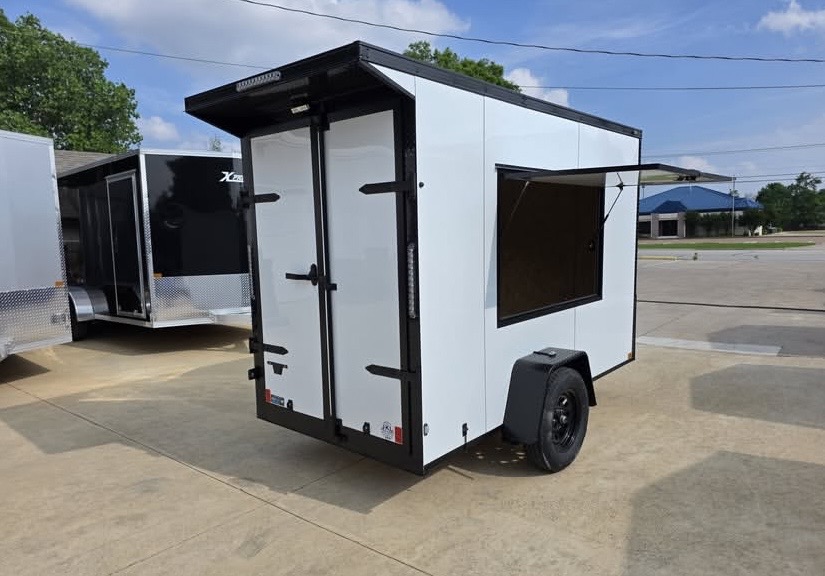 2026 4×6 SA V-Nose Enclosed/Cargo Trailer — Black